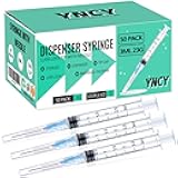 50 Pack 3ml Disposable Syringe with Needle 23Ga 1.0 Inch, Luer Lock Syringes, Individual Sterilized Wrapped