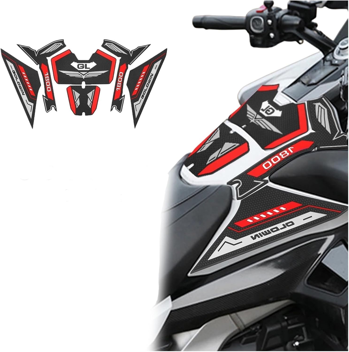 Motorcycle Tank Sticker for H&ON&DA Goldwing GL1800 2018-2025 Motorcycle Fuel Tank Cap Sticker Pad Cap Anti-Slip Protection.