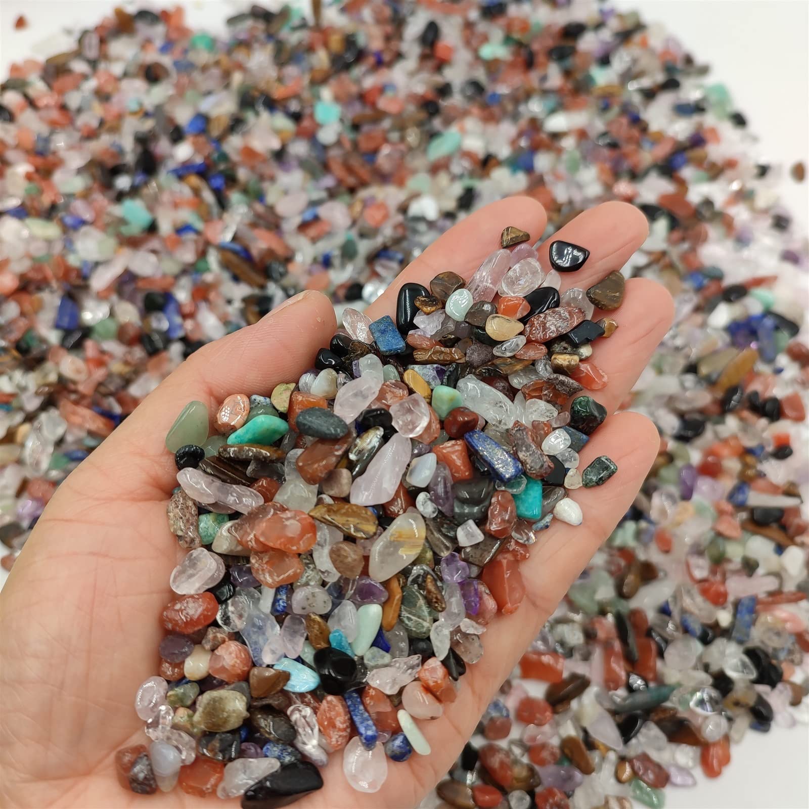 100g/Pack Lot Natürliche Bunte Gemischte Quarz Kristall Stein Chip Kies Home Raumdekoration DIY Aquarium