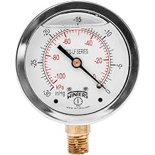 Gauge, Pressure, 2-1/2in, 30in. Hg Vac to 0