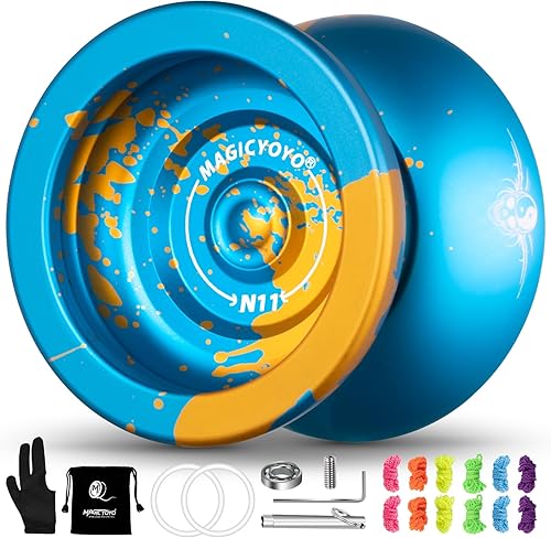 Miniatura 6 de MAGICYOYO Yoyo N11 Responsive & No Responsive (Negro Dorado y Azul Cielo Dorado)