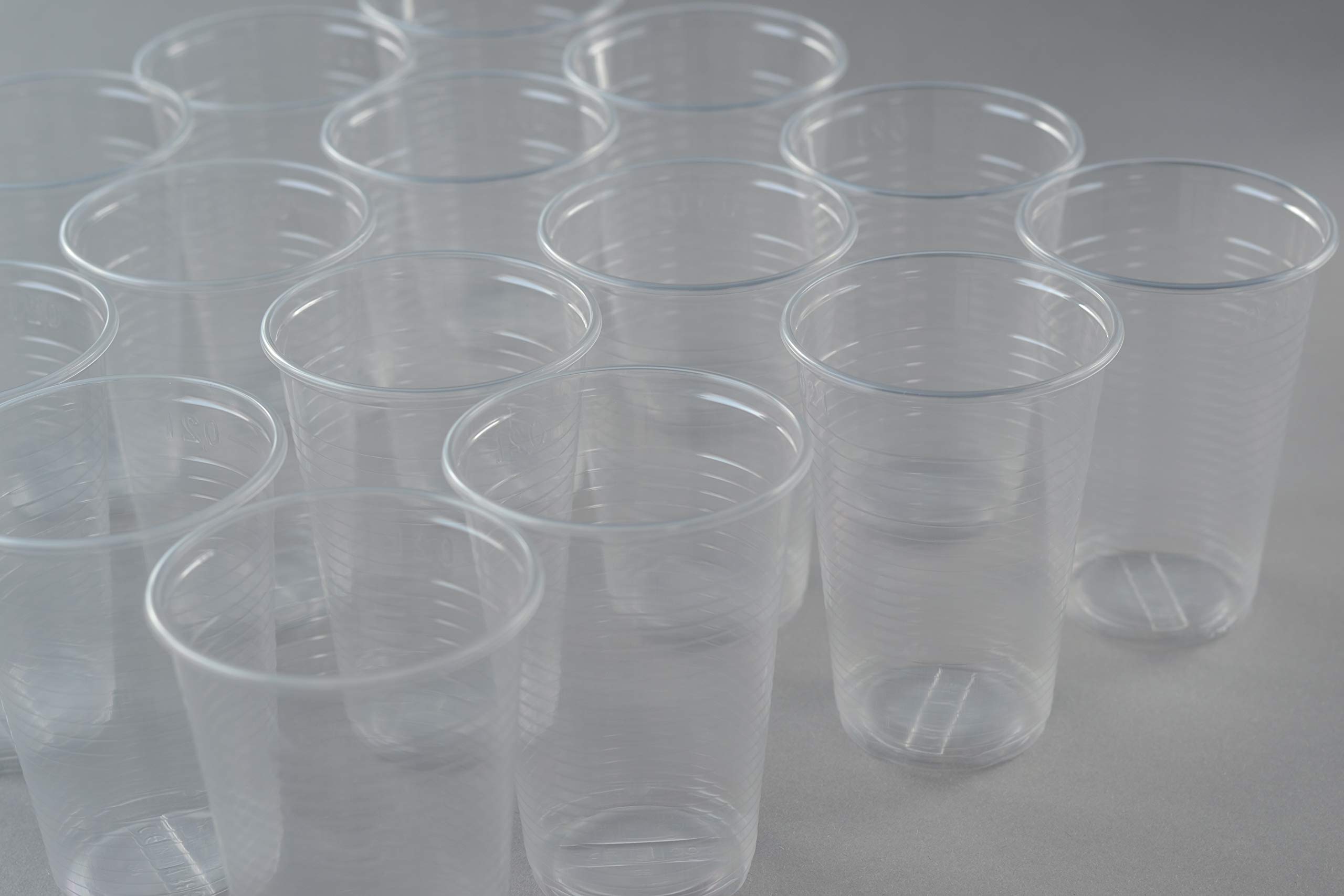 3000 Stück Trinkbecher, 0,2l transparent Einweg Becher Plastikbecher Ausschankbecher Kunststoffbecher Kaltgetränkebecher