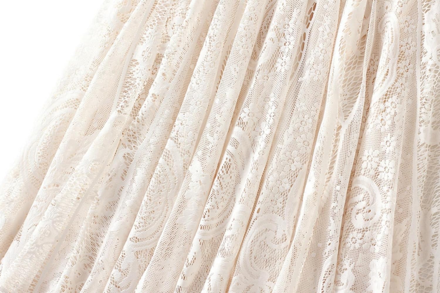 Women's A-Line Fairy Elastic Waist Tulle Lace Midi Skirt - Image 4