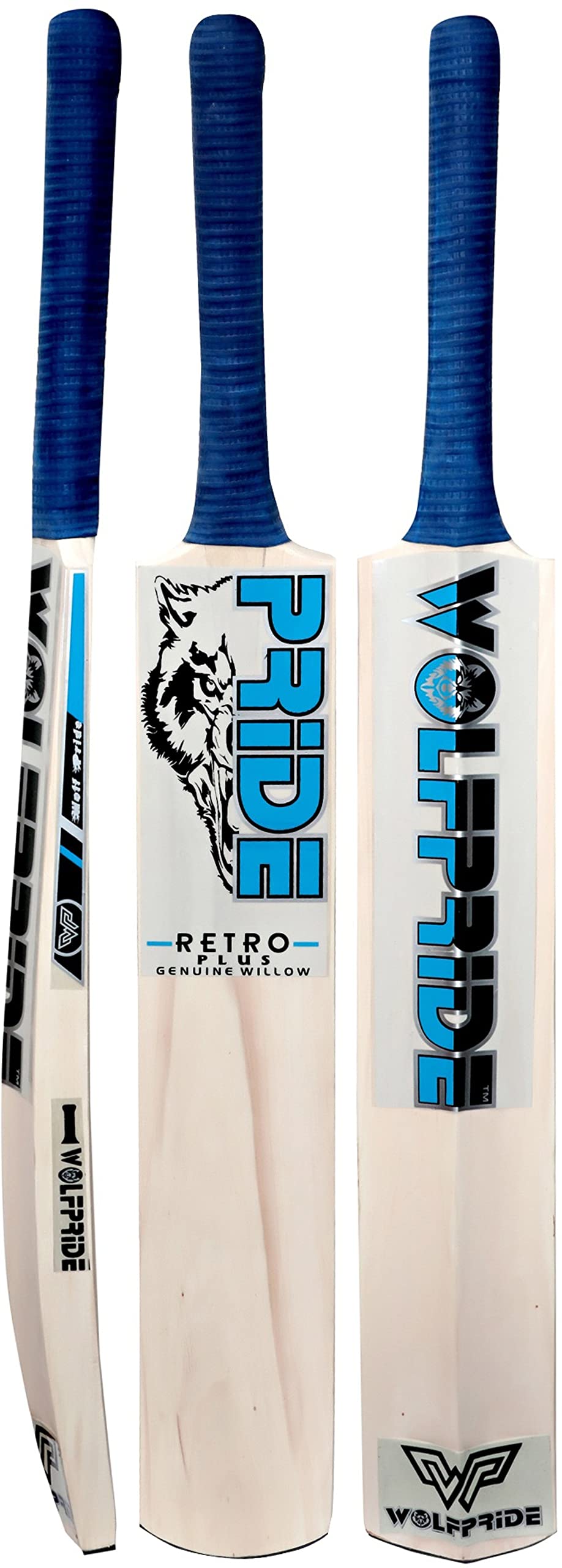 WOLF PRIDE Retro Plus Sky Blue & Blue Kashmir Willow Cricket Bat 3 in 1 (B0C1HBL8PR) Amazon Price History, Amazon Price Tracker