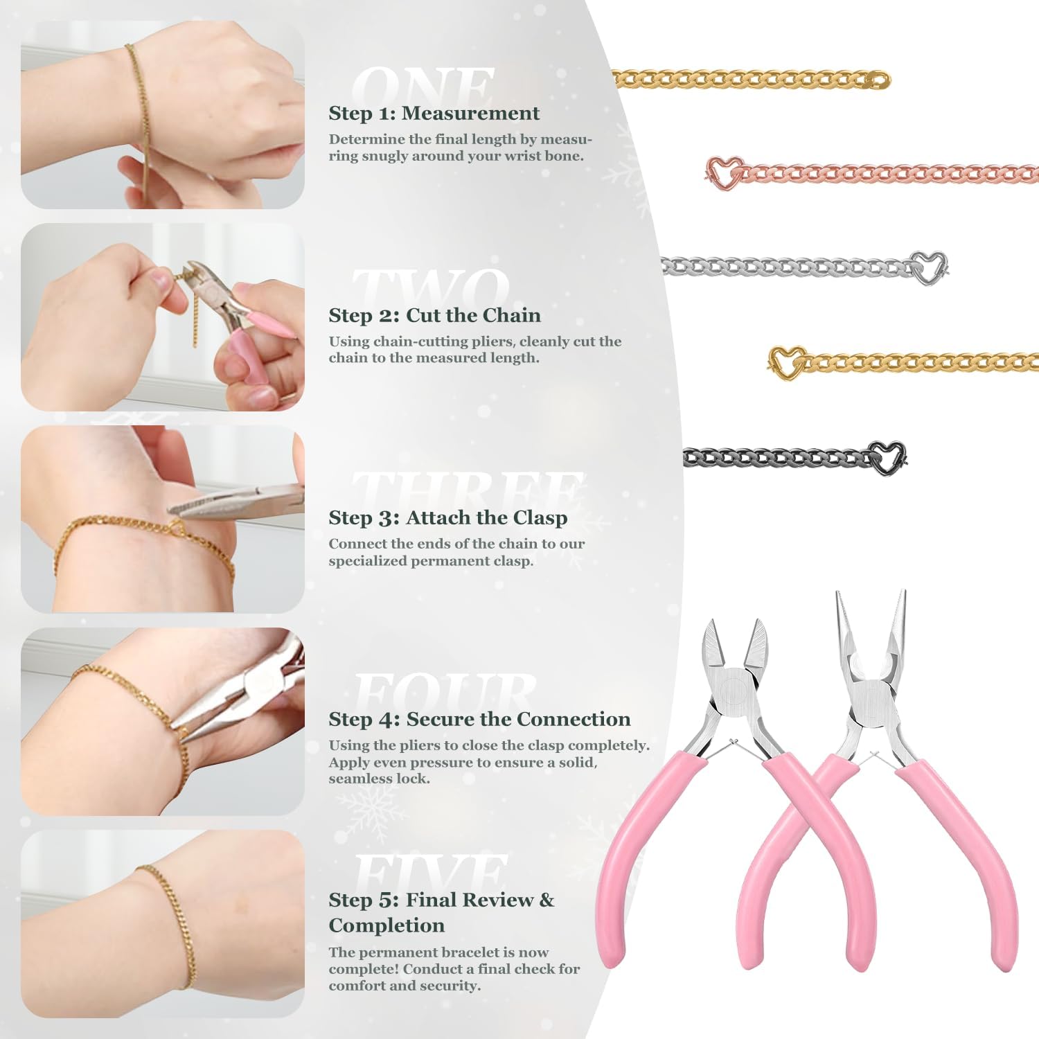 Permanent Bracelet Kit, DIY Bracelet Making Kit for Couples & Friendship Bracelets, Ideal Gift for Christmas, Anniversary, Valentine’s Day & Date Night Activity | His and Her Bracelets