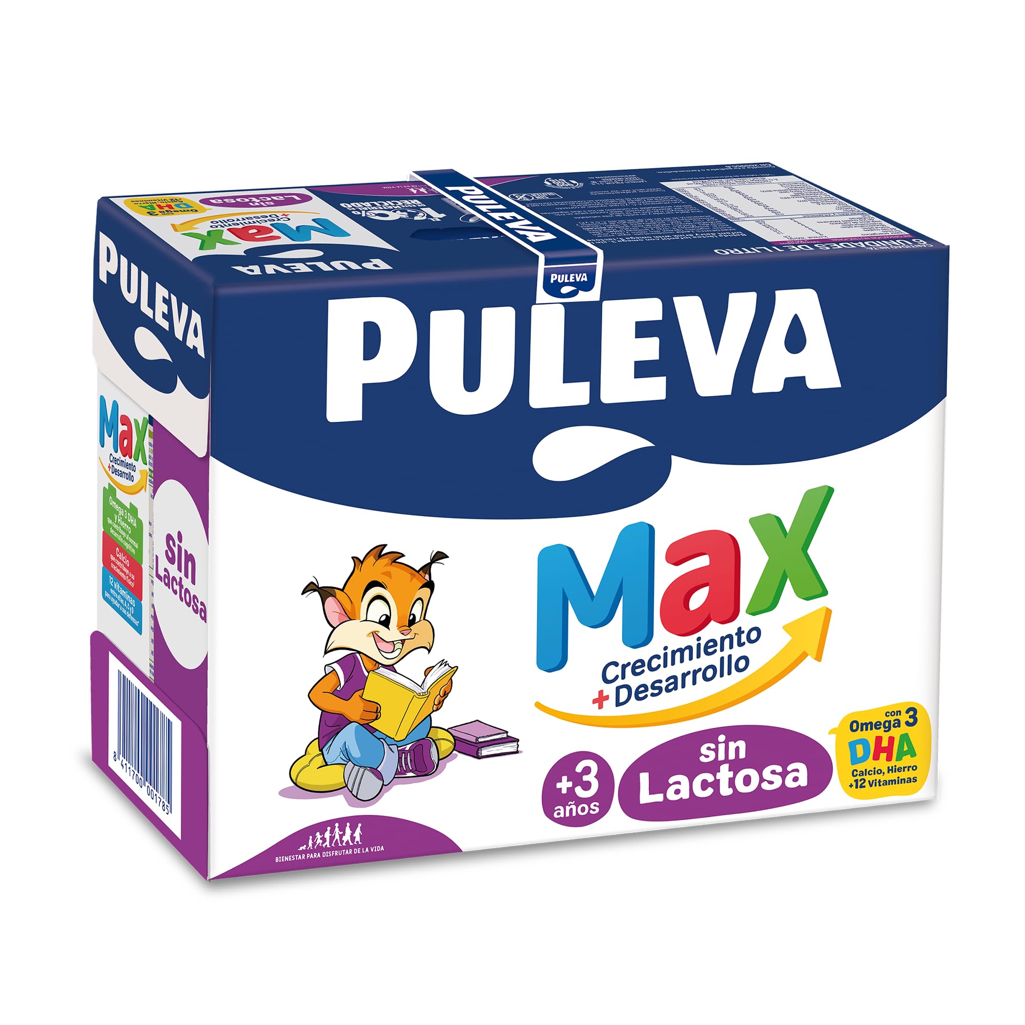 Puleva Max Sin Lactosa Leche De Crecimiento Y Desarrollo +3 Años Pack 6x 1l