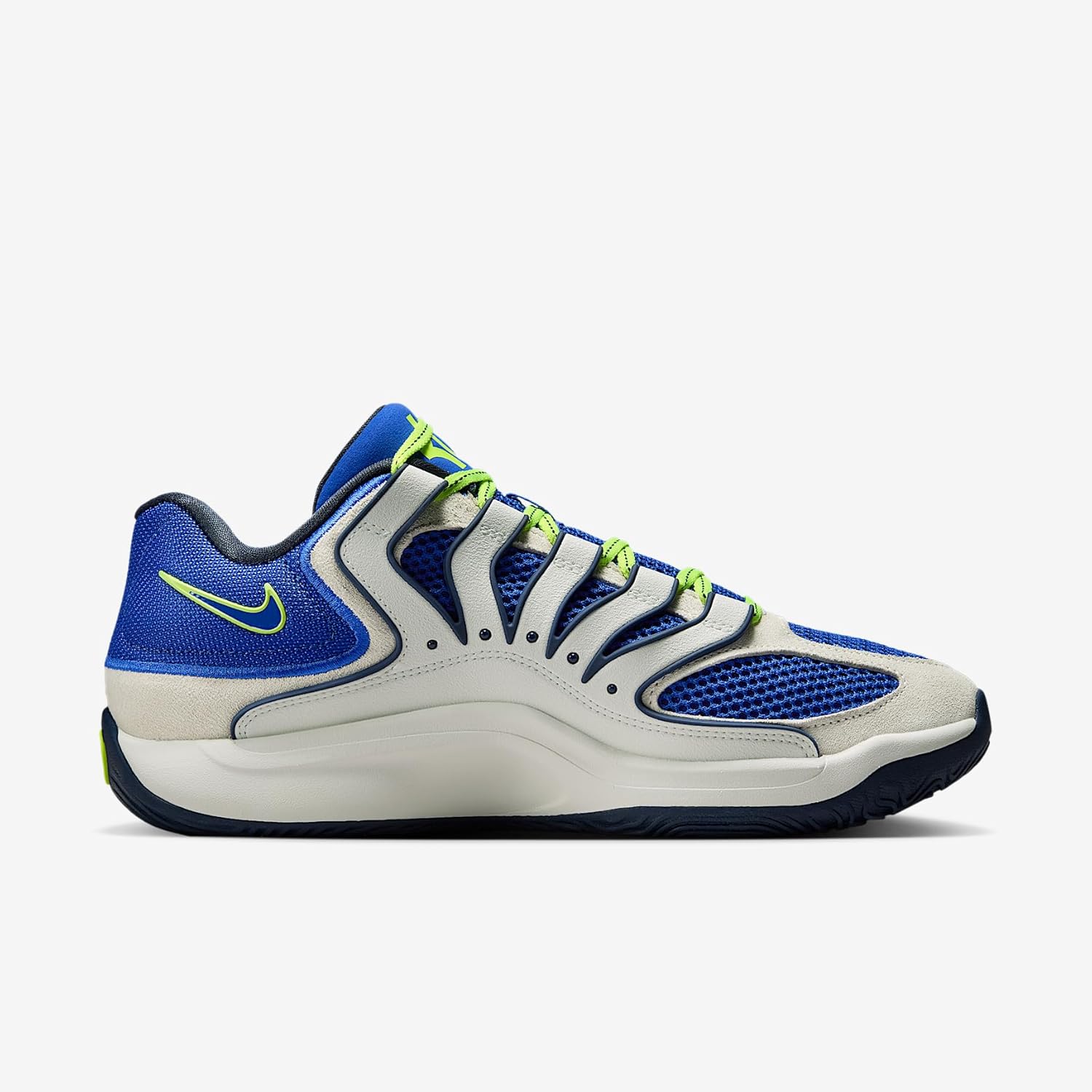 Nike KD18 Smart City Basketball Shoes (Hyper Royal/Sail/Neon Yellow) Size 10.5