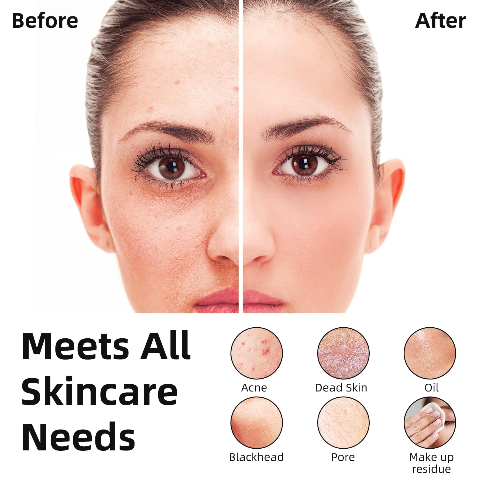 Facial Cleansing Brush, Soft Exfoliating Face Wash Brush, Pore Deep Cleansing Face Skincare Tool for Massaging Makeup Removal - Image 3