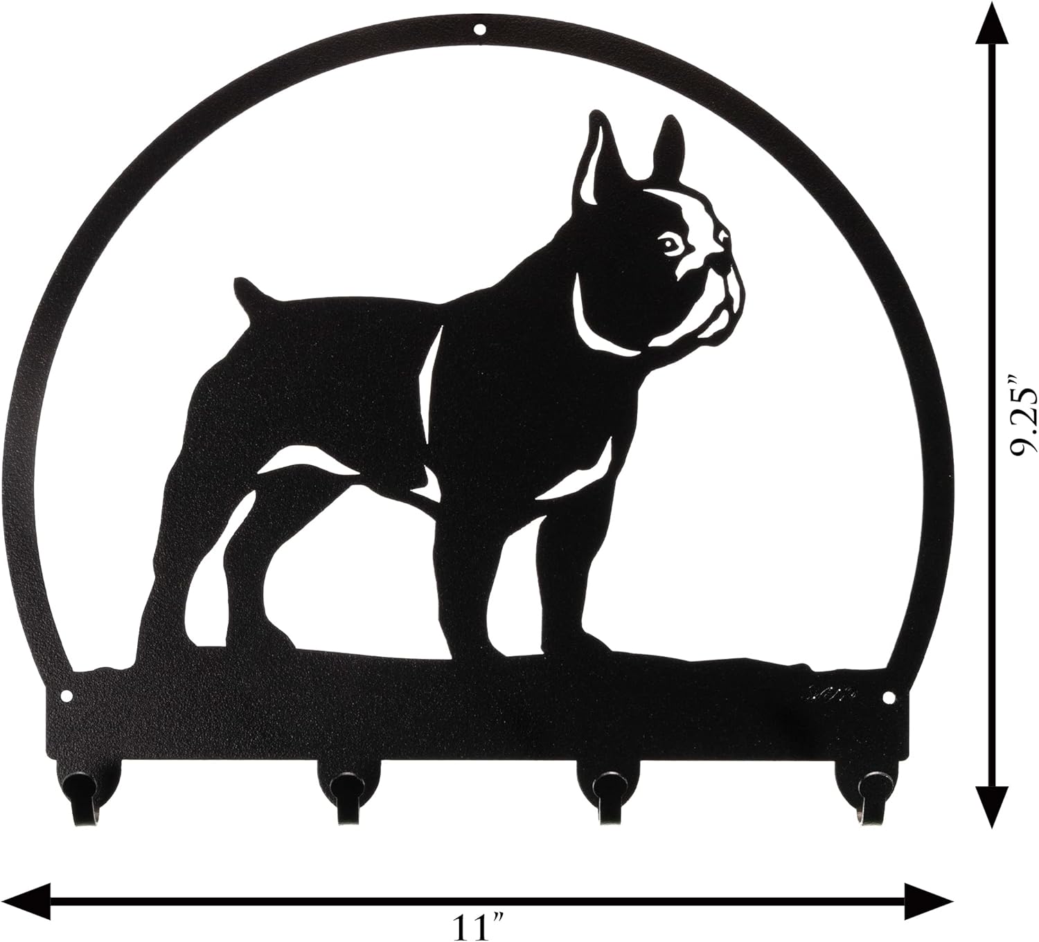 SWEN Products FRENCH BULLDOG Metal Key Chain Hanger - Leash Holder
