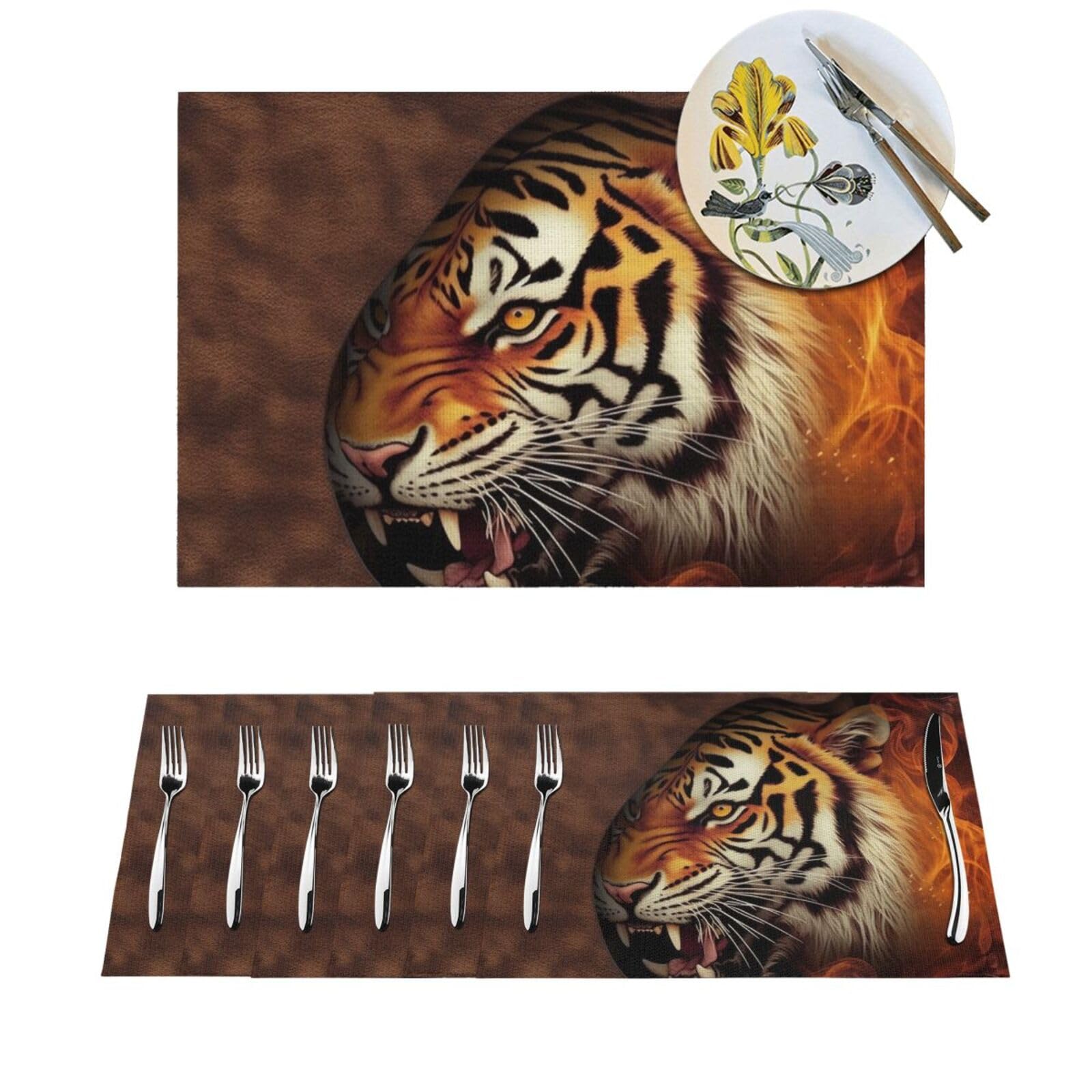 Sets de table lavables lot de 4 pour repas de famille et décoration cuisine