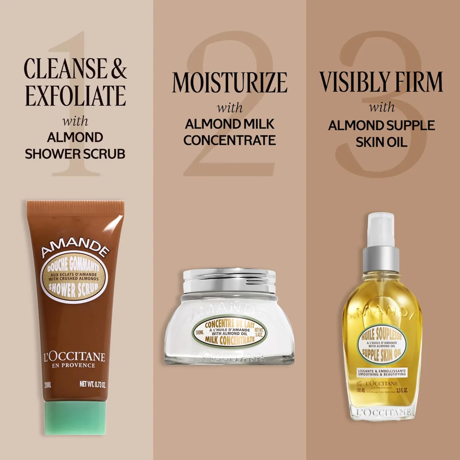 L’Occitane Almond Shower Scrub, 2-In-1 Exfoliating Body Wash with Nourishing Oil Removes Dead Skin Cells & Cleanses for Smooth, Soft & Radiant Skin - Image 8