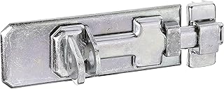 Alberts 123055 Sicherheits-Schlossriegel | mit flachem Griff und befestigter Schlaufe | galvanisch verzinkt, dickschichtpassiviert | Platte 80 x 35 mm