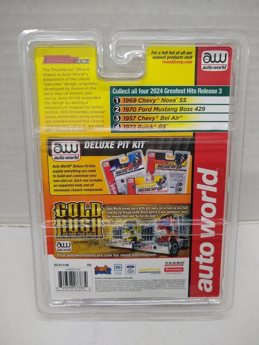 Auto World SC411-1B 1969 Nova SS HO Scale Electric Slot Car - Red