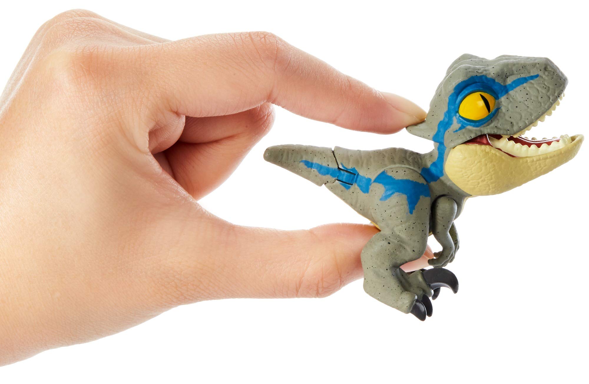 jurassic world snap squad velociraptor blue figure