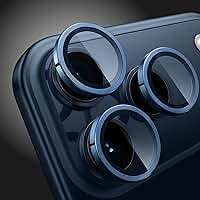Película Câmera Protetor de Lente para iPhone 17 Pro / 17 Pro Max Vidro Temperado 9H Aro Simples Proteção Resistente a Arranhões e impactos premium (Azul Intenso)