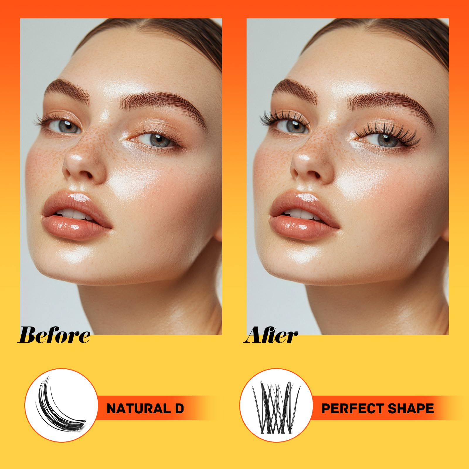 Lashes-Individual Kit Manga Style, Glowvane Cluster Lashes Kit D Curl - Image 4
