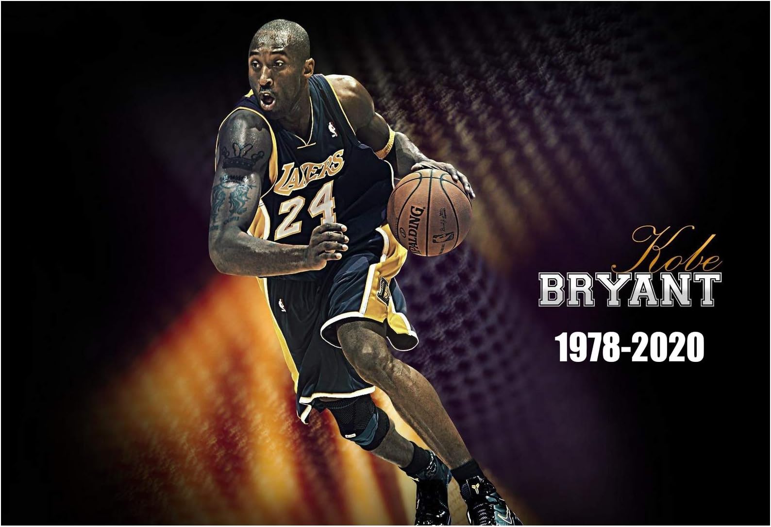 Kobe Bryant Poster Print 24 x 36 Inches USA Shipped - Wall Art - Decor - Frame Ready