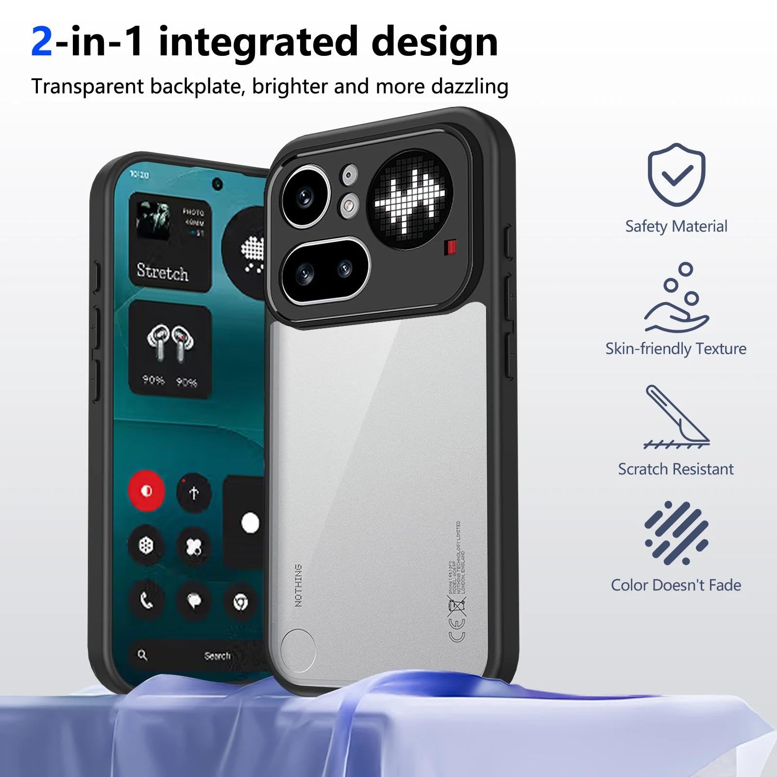 Amazon.co.jp: Lzzox for Nothing Phone 4a Pro クリア ケース カメラ