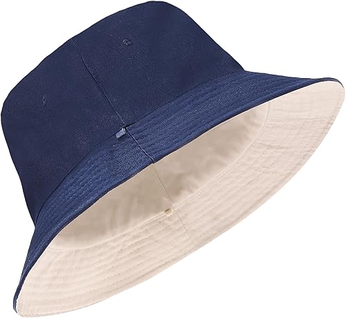Sombrero de pescador XXL extragrande, unisex, reversible, de algodón, de doble cara, sombrero de pesca, sombrero de verano