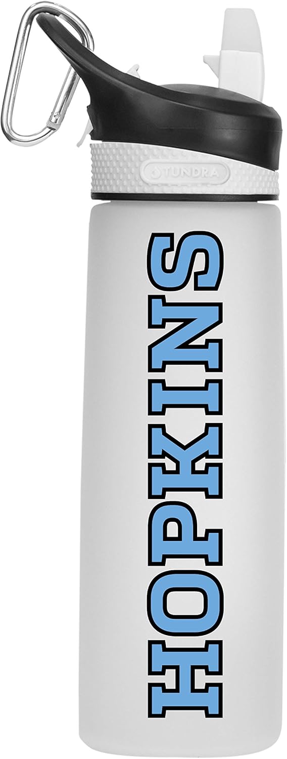 Johns Hopkins Tritan Plastic Frosted Sport Water Bottle, Design-2 - White