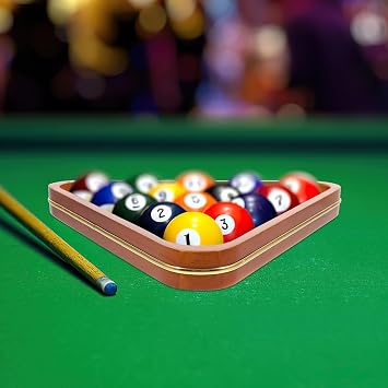 Uonlytech Triangle Billiard Rack Wooden Holder for Billiard Balls Lightweight and Sturdy Pine Wood Frame Suitable for Pool Table Accessories