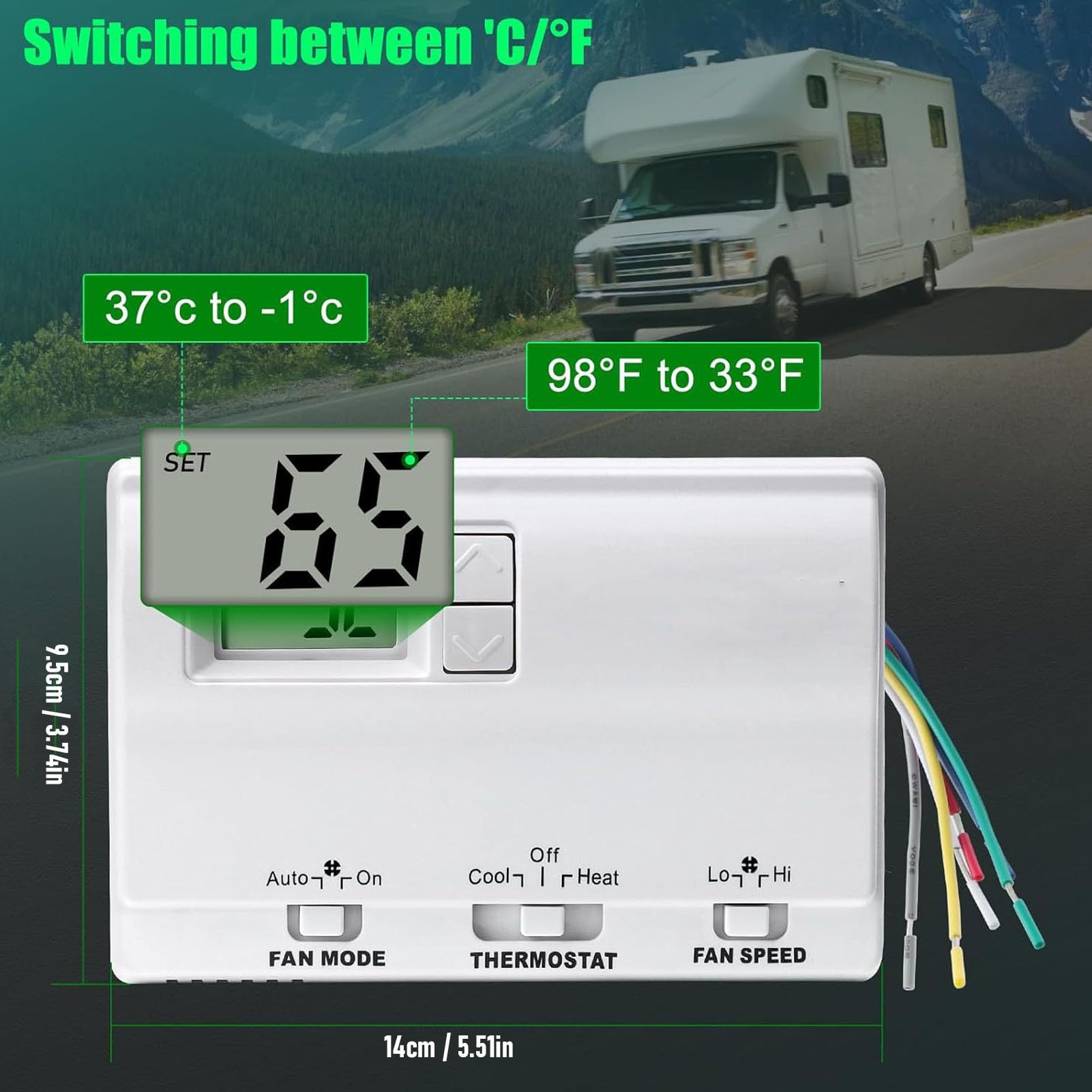 Dioche Digitaler Ersatzthermostat Für Wohnmobil