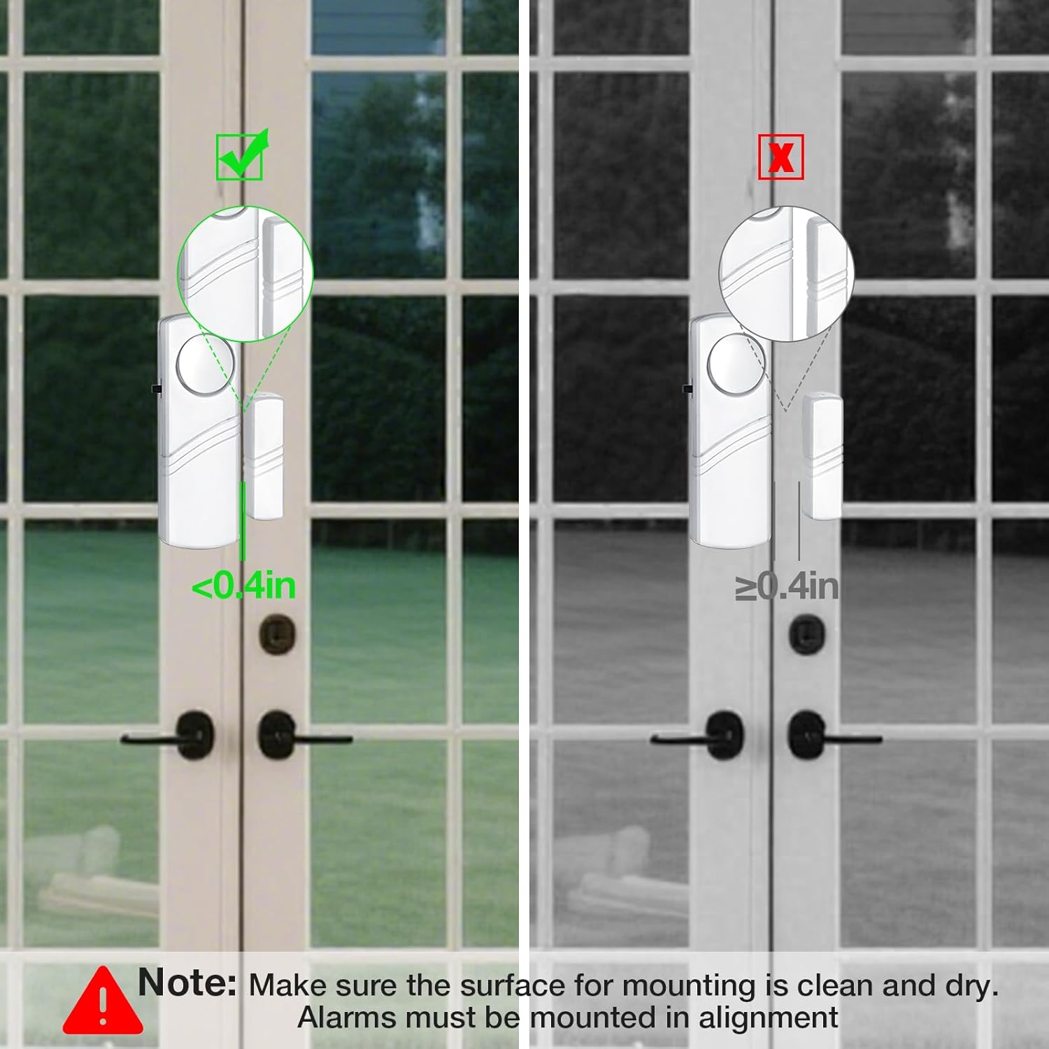 ドアウィンドウアラーム、90dB ワイヤレスセンサー ドアウィンドウ盗難アラーム ホームセキュリティ、子供の安全、オフィス、ガレージ