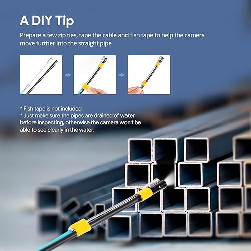 Miniatura 6 de Cámara de inspección de alcantarillado de 50 pies, cámara endoscopio de doble lente DEPSTECH 1080P con luces, boroscopio de pantalla IPS de 5