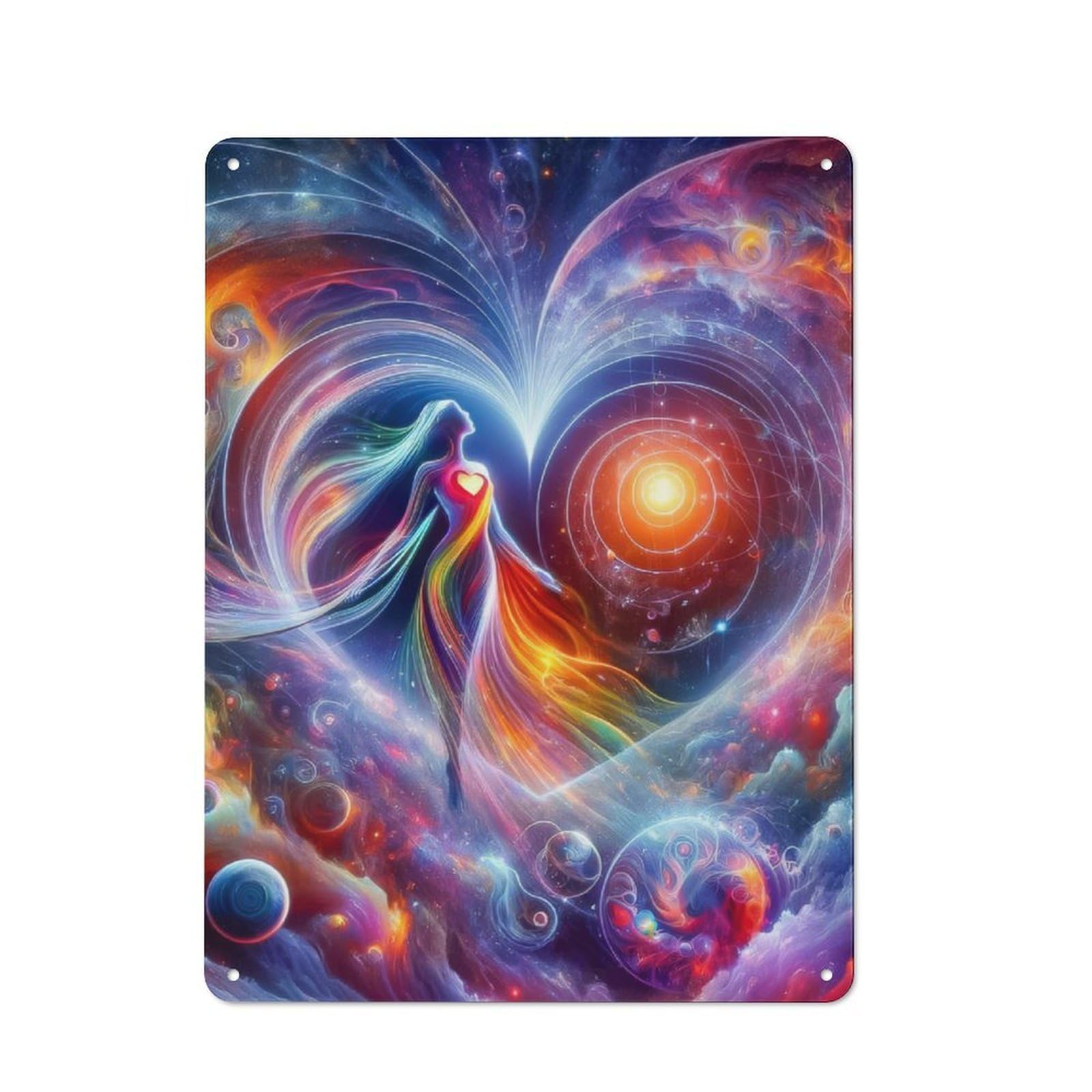 Junmoney Field Of Love Metal Plaque 40X30cm With For Pub Or Café, Rustic Decor, For Garage, Workshop And Man Cave Decoration