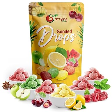 Amazon.com : NY SPICE SHOP Mix Fruits Sanded Candy Drops - 1 Pound Old ...