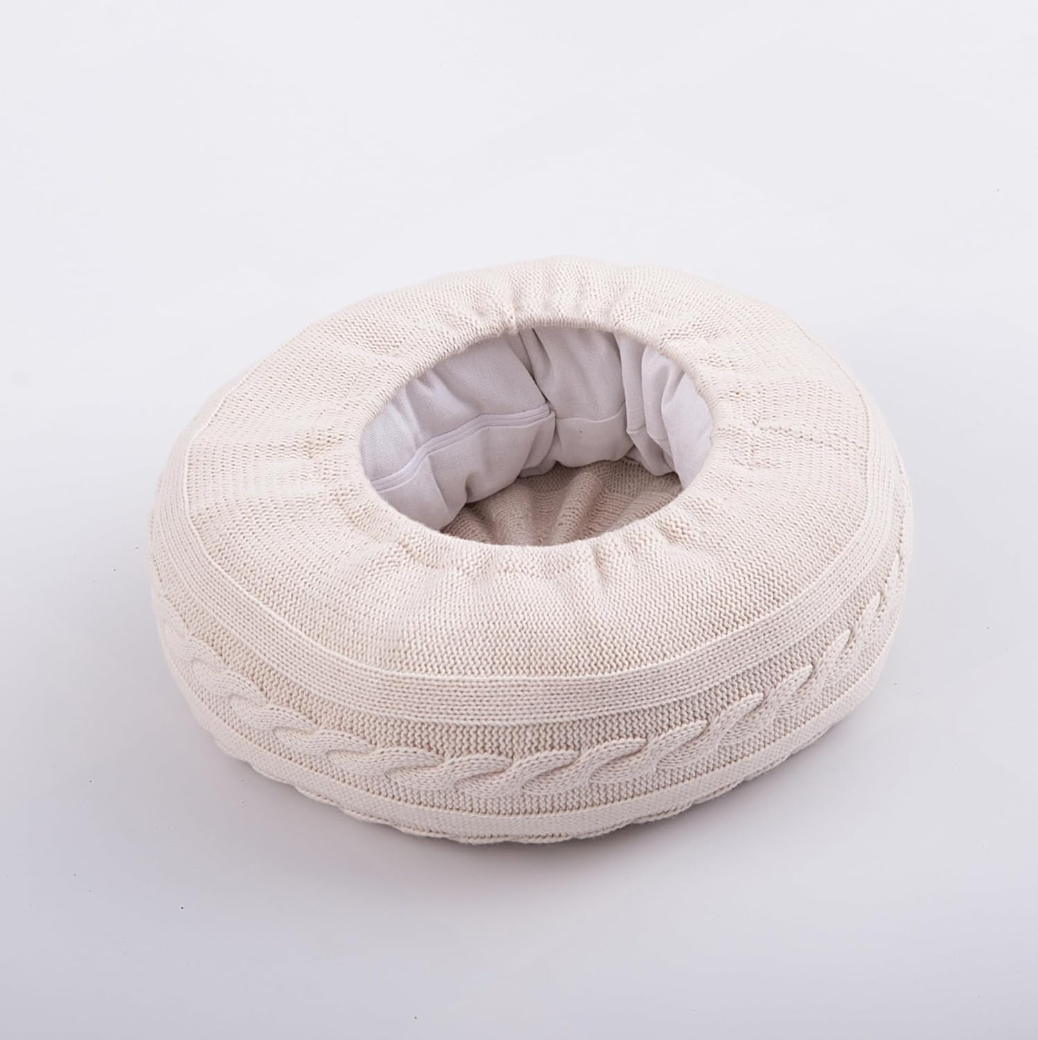Newborn Photography Props Soft Baby Donut Posing Pillow Basket Filler Stuffer Newborn Photo Prop Posing Pillow Posings Background for 0-6 Months Baby Boys and Girls White