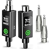 Bietrun Wireless XLR Transmitter Receiver with 48V Phantom Power, Wireless Microphone XLR Adapter with 30 Channels, UHF 230 ft Range, for Dynamic and Condenser Microphone, Mixer, Audio Interface