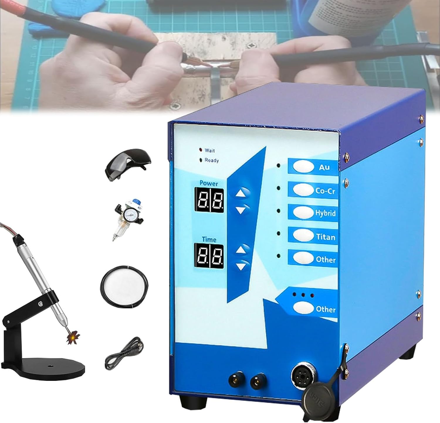 Advanced Automatic Jewelry Spot Welder, High Precision Welding Equipment for Gold, Silver Co-Cr Jewelry, with Anti-Oxidation Technology Digital Controls