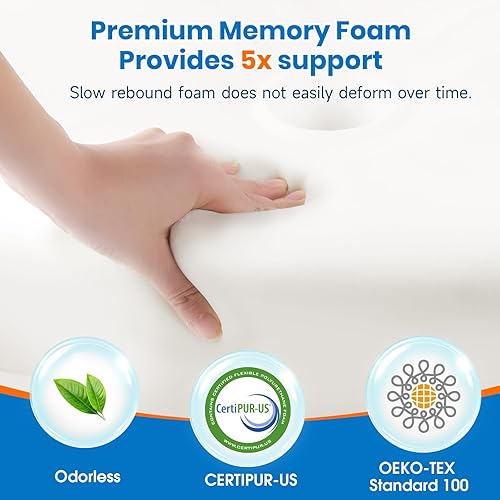 Miniatura 2 de Almohada cervical para dormir, almohada de espuma viscoelástica para dormir lateral, almohadas ergonómicas para aliviar el dolor de cuello,