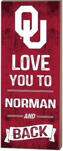 KH Sports Fan Placa con logotipo de Oklahoma Sooners Love You To College de 7 x 18 pulgadas