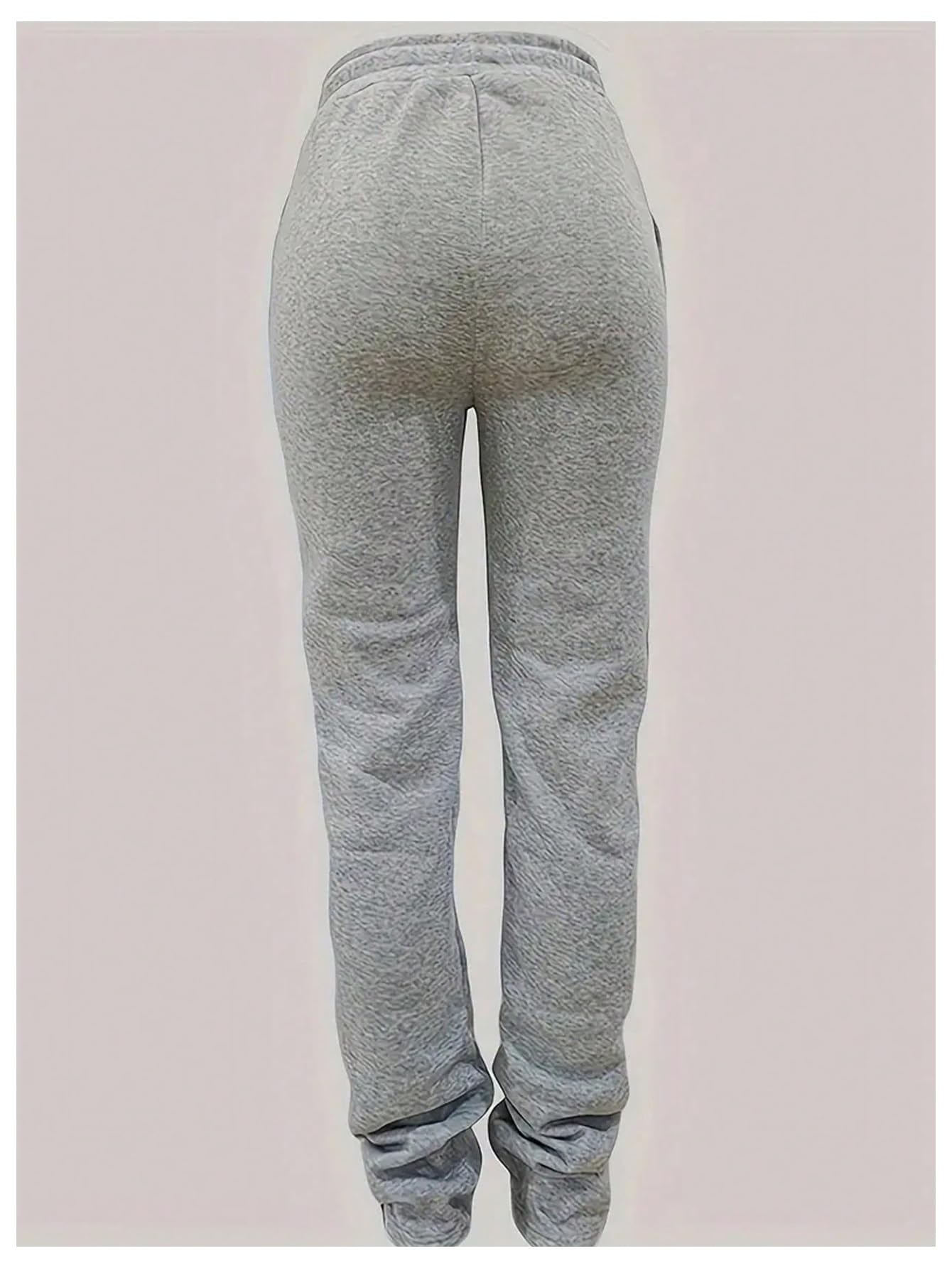 GORGLITTER Women's Stacked Baggy Sweatpants Y2K Drawstring Waist Flared Jogger Pants