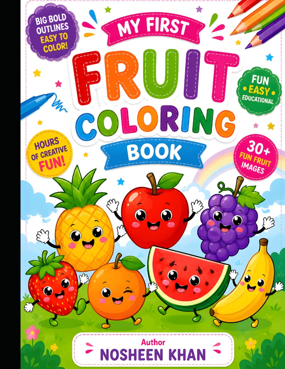 Fun & Easy Fruit Coloring Book for Kids