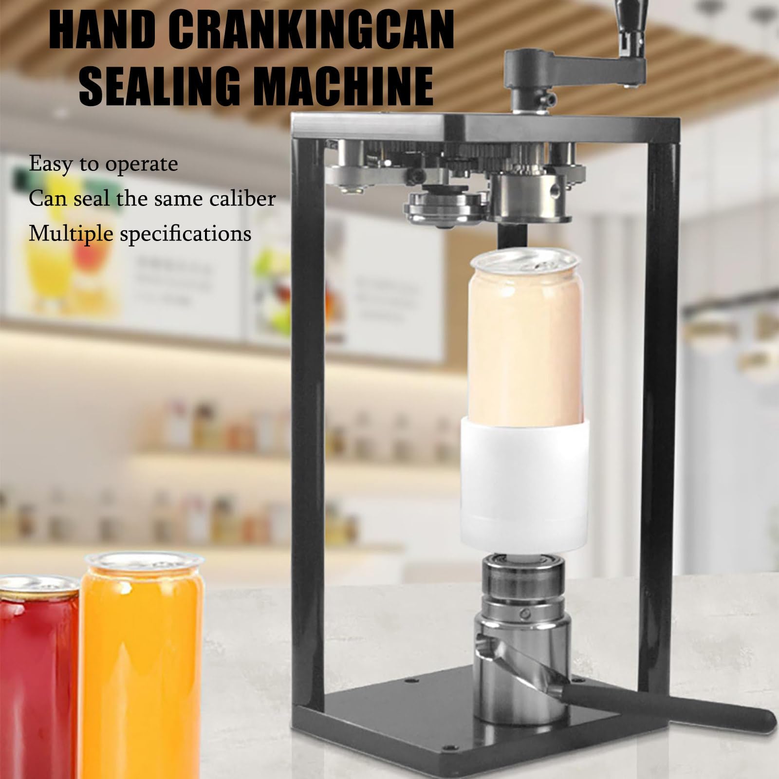 Manueller Dosenversiegeler, Vakuumdosenversiegelungsmaschine, Nähgerät mit Edelstahlrollen für Konserven, Milch, Tee, Kaffee