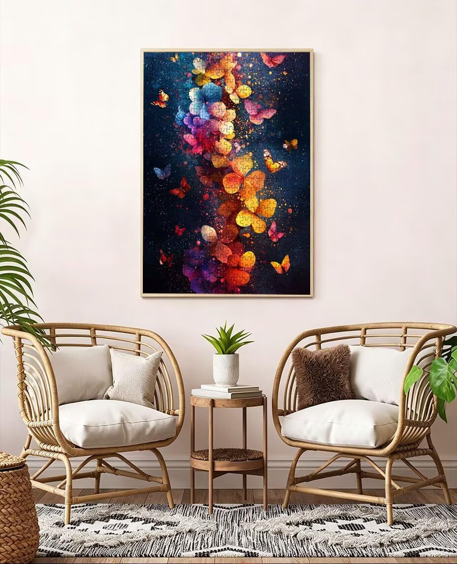 Puzzle 5000 elementów, motyle, kolorowe kwiaty, puzzle dla dorosłych 5000, klasyczne puzzle, gra zręcznościowa, puzzle dla całej rodziny, dekoracja, puzzle, prezenty, BXHZW3-377