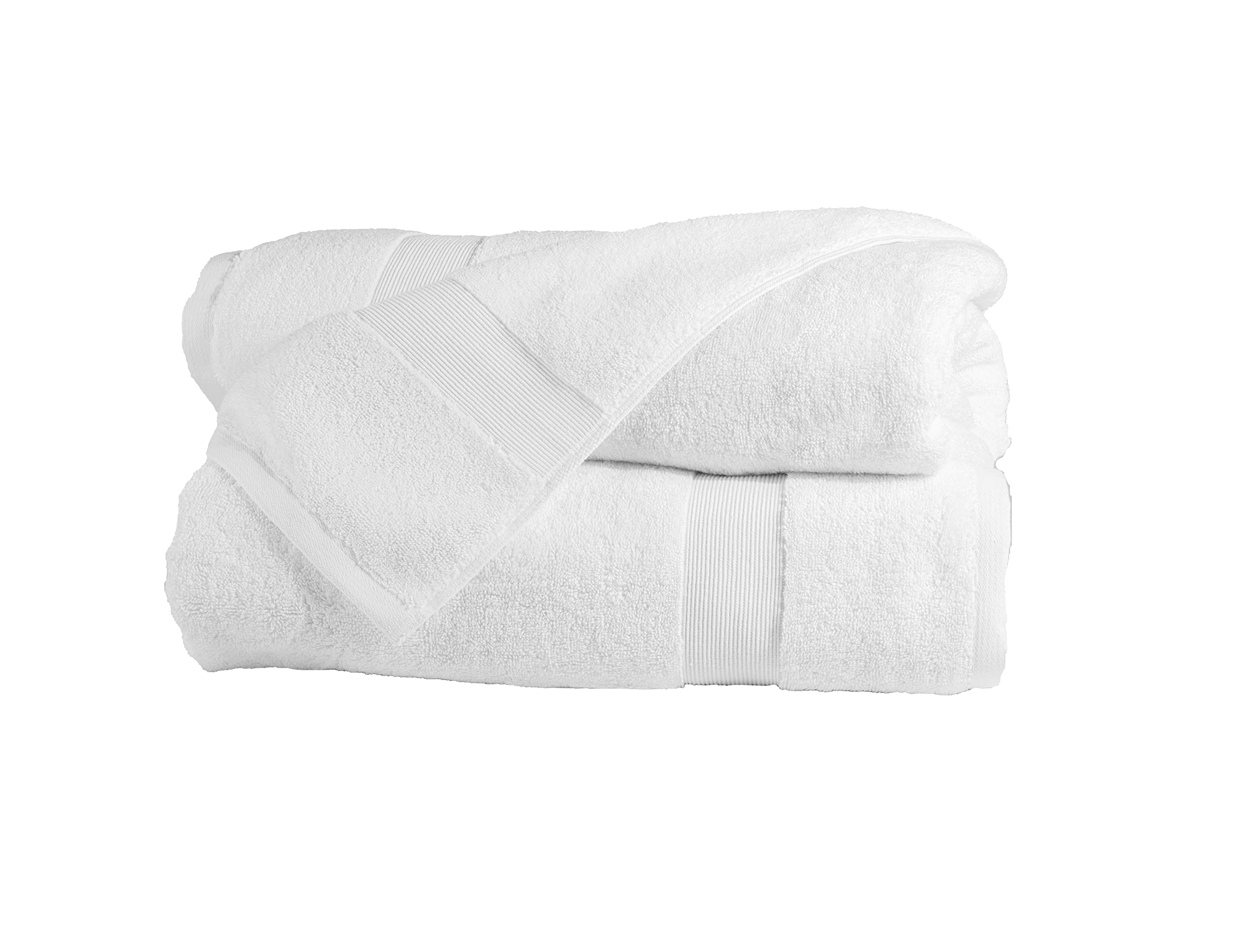 Bennett & Shea Home and 2-Piece Luxury Bath Sheets, 100% Turkish Cotton Loops, 35 x 70 Oversized Bath Towels, Highly Absorbent and Quick Dry Bath Towels, Extra Soft Towel Set, Bright White