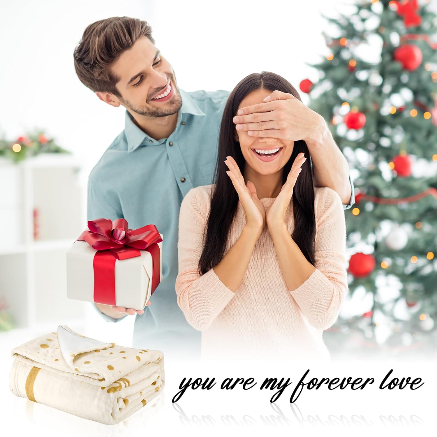 Ganeen Couples Blanket Wedding Gifts for Couples Hubby Wifey Intimacy Throw Blanket Newlywed Wedding Engagement Marriage Gift for Room Decor 60 x 50(Romantic,Beige) - Image 5