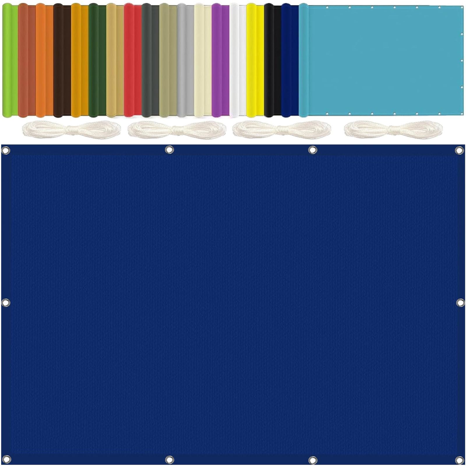 Voile d'ombrage 3 x 4.6 m rectangulaire imperméable bleu foncé