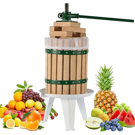 CAELUM Fruit Wine Press - 1.6 Gallon Manual Grape Press