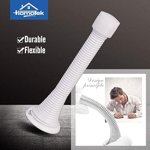 Miniatura 59 de HOMOTEK - Paquete de 30 tapones de puerta con parachoques de goma de 3-1/8 pulgadas, resorte flexible, resistente para puerta, parachoques de puerta