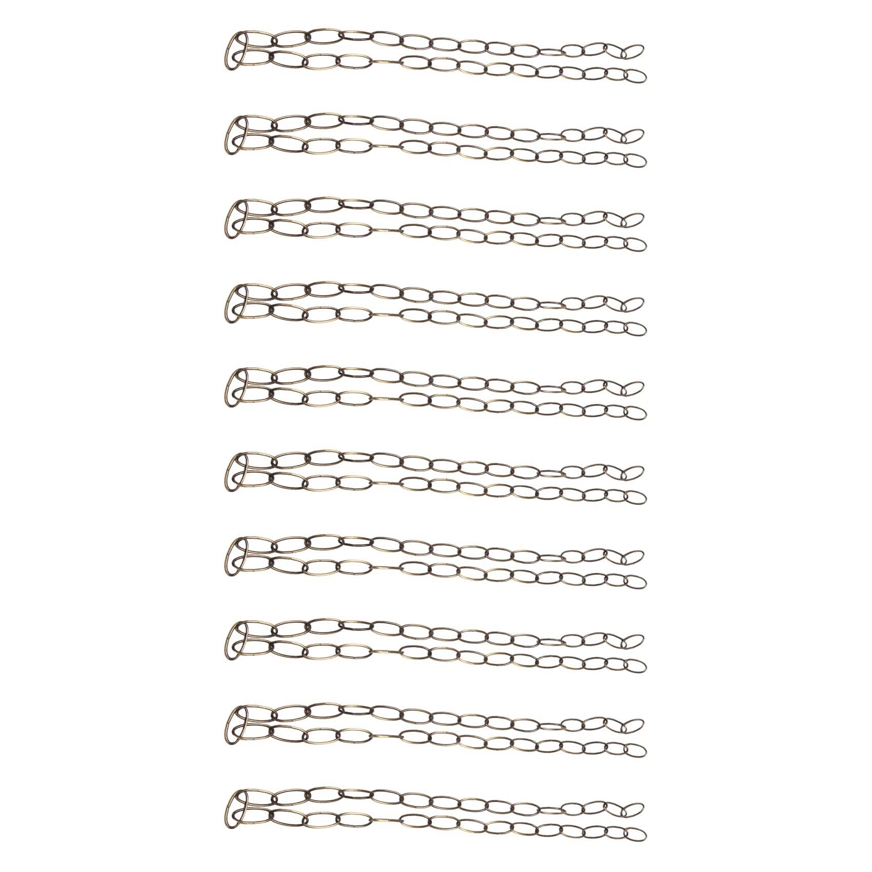 Hndhbfgrt 10X 1M Heavy Duty Chain for Vintage Chandelier Hanging Lamp,Green Bronze
