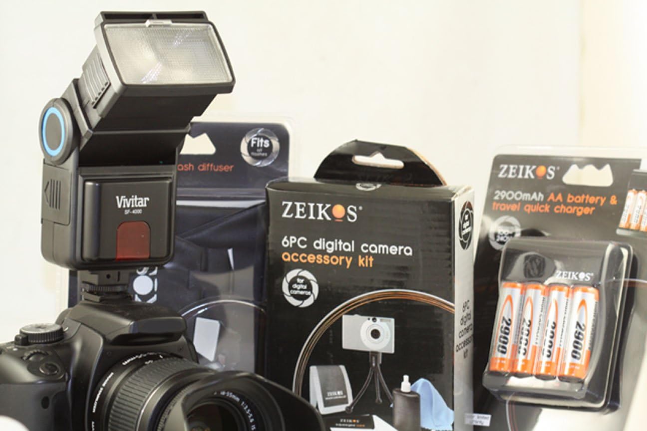 Vivitar Bounce Zoom Flash Kit With Batteries For Nikon D40