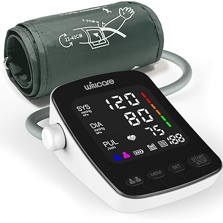 Willcare Blood Pressure Monitor, Digital Blood Pressure Machine with Heartbeat Detection, Upper Arm Cuff