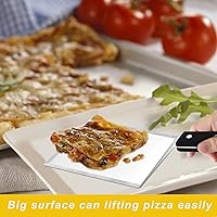 Vista 4 de HaSteeL Juego de espátulas de metal, herramientas de espátula grande de acero inoxidable resistente, espátula de plancha grande para hamburguesas