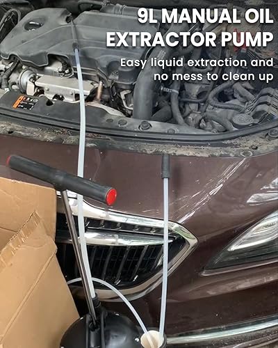 Miniatura 2 de SIXIWANZI Bomba Manual de Extractor de Aceite de 9L, Extractor de Líquidos para Cambio de Aceite