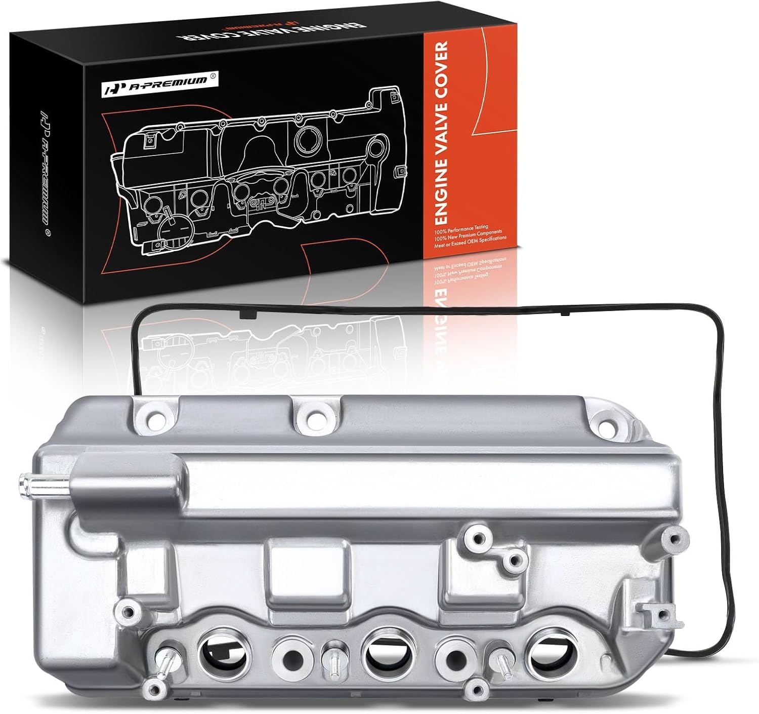 A-Premium Aluminum Rear Engine Valve Cover, with Gasket, Compatible with Honda & Acura Models - 2008-2017 - Accord Crosstour Odyssey Pilot Ridgeline & MDX RDX TL ZDX - V6 3.5L or 3.7L